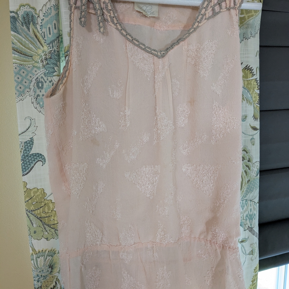 Pink Lace Sleeveless Top